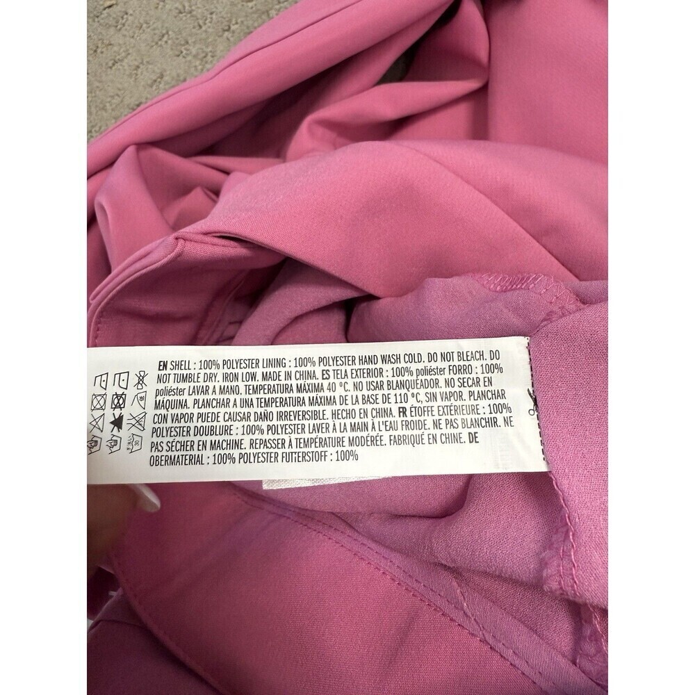 Endless rose pant flat front trousers straight women barbie pink office‎ L - Picture 6 of 15